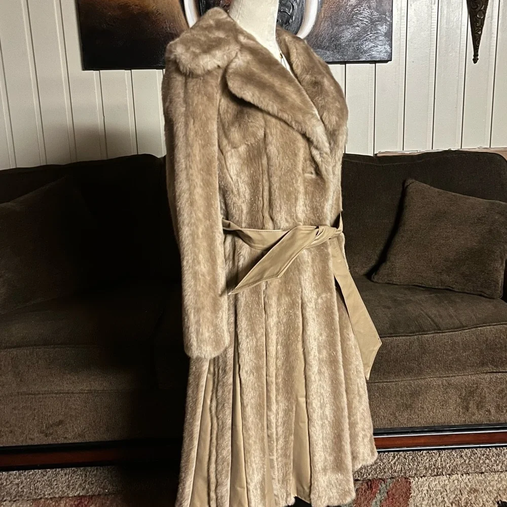 Jet Set California ~ Women’s Size 12 ~ Vintage (1970’s) ~ Dress Fur Coat ~ New - Picture 13 of 16